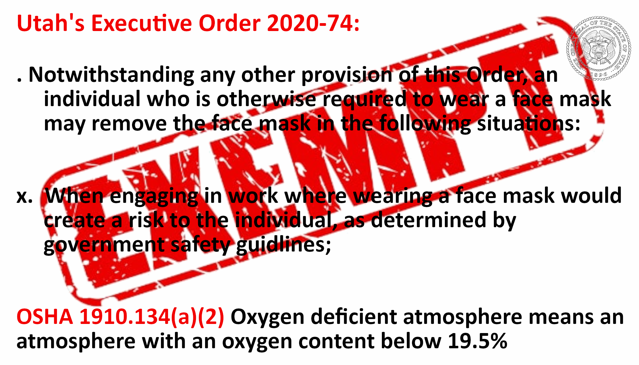 Make Your Own Mask Exempt Card 1