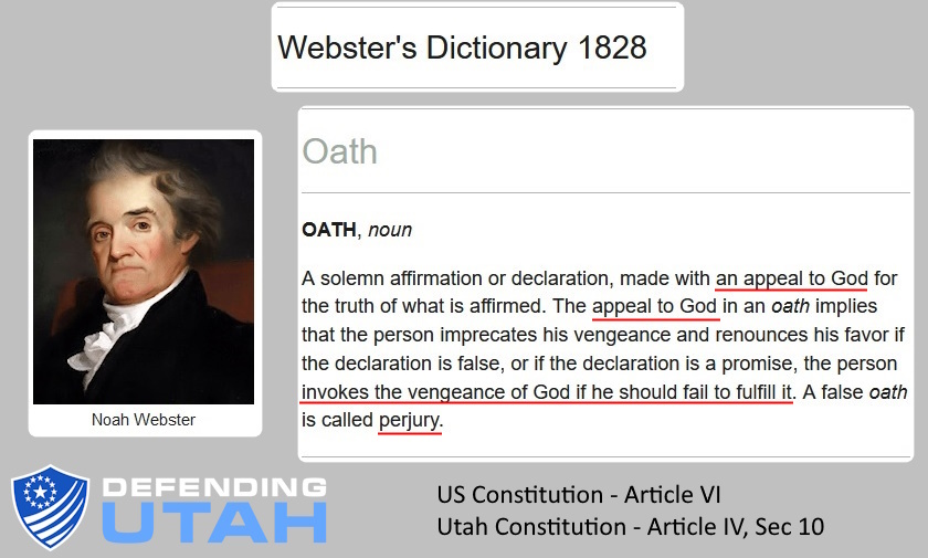 The 1828 dictionary which defined words in the era when the constitution was written, gives us insight into the true meaning of the oath of office of elected and appointed officials.