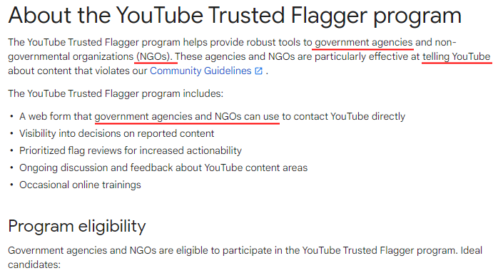 YouTube Trusted Flagger Program