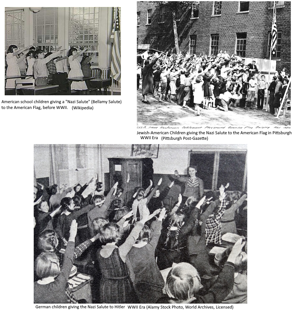 Two National Socialist Movements. Bellamy Salute in America vs. the Nazi Salute in Germany.